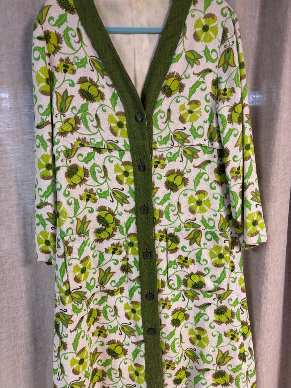 Vintage bright green dress